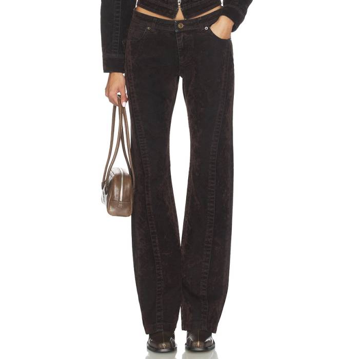 Knwls 【 Flock Denim Trousers Women Dark 】 ジーンズ レディース