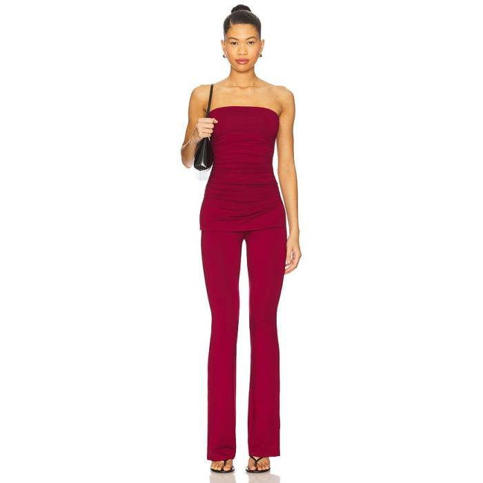 Superdown 【 Annalise Pant Set Women Oxblood 】 ズボン下 レディース 赤・オックスブラッド