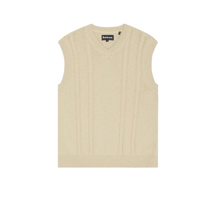 バブアー Barbour 【 Navar Knitted Vest Men Washed Stone 】 ベスト メンズ