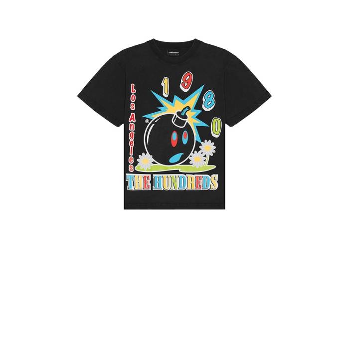 The Hundreds 【 Santee Adam Tee Men Washed Black 】 ティーシャツ メンズ 黒いこと 黒いこと