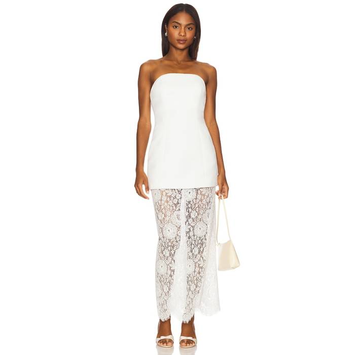 Lovers And Friends 【 Serena Midi Dress Women White 】 お召しもの レディース 白いこと 白いこと
