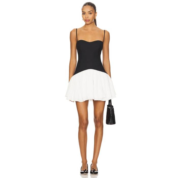 Lovers And Friends 【 Lorelie Mini Dress Women Black &Amp; Ivory 】 ドレス レディース 黒色 ブラック アイボリー｜スニケス 33,475円