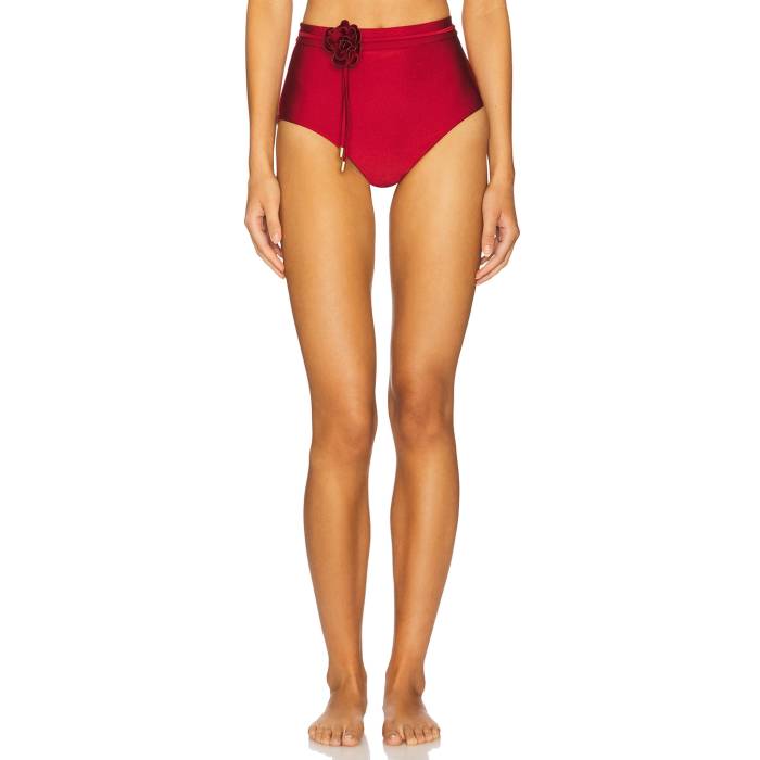 ジマーマン Zimmermann 【 Cascadian Flower High Pant Women Dark Red 】 ハイ パンツ レディースファッション 水着 レディース Red 赤・レッド 31,135円