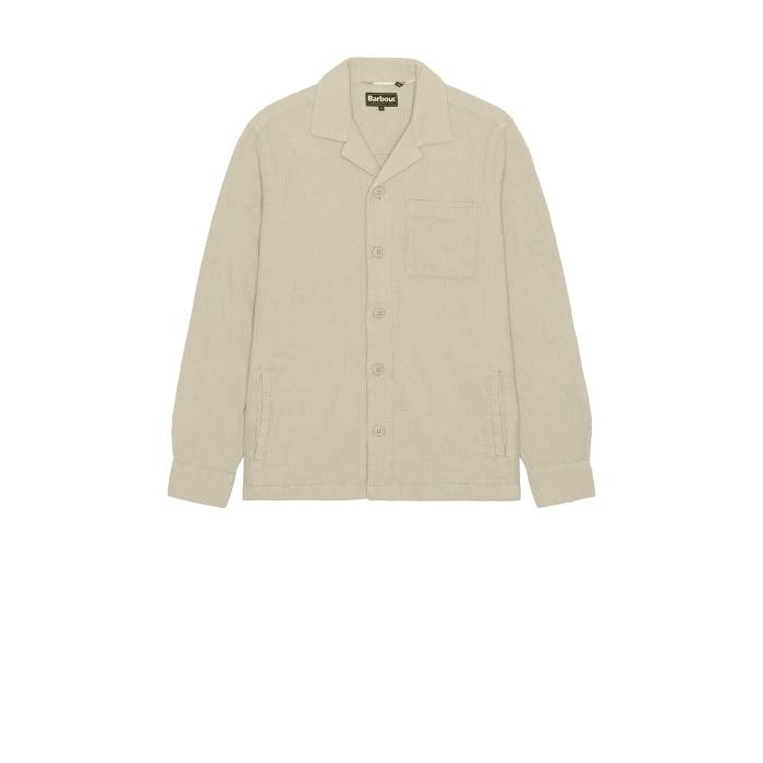 バブアー Barbour 【 Sandwood Waffle Overshirt Men Concrete 】 ワッフル メンズ|スニケス