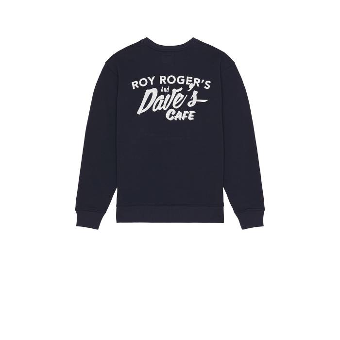 Roy Roger's X Dave's New York 【 Print Cafe Sweatshirt Men Blue 】 スウェット トレーナー メンズファッション トップス スウェット トレーナー メンズ 青色 ブルー 20,513円
