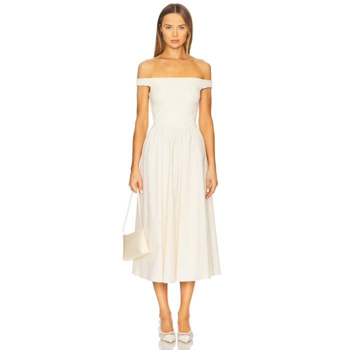 Elodie The Label 【 Vera Off Shoulder Dress Women Ecru 】 ドレス レディースファッション ドレス レディース