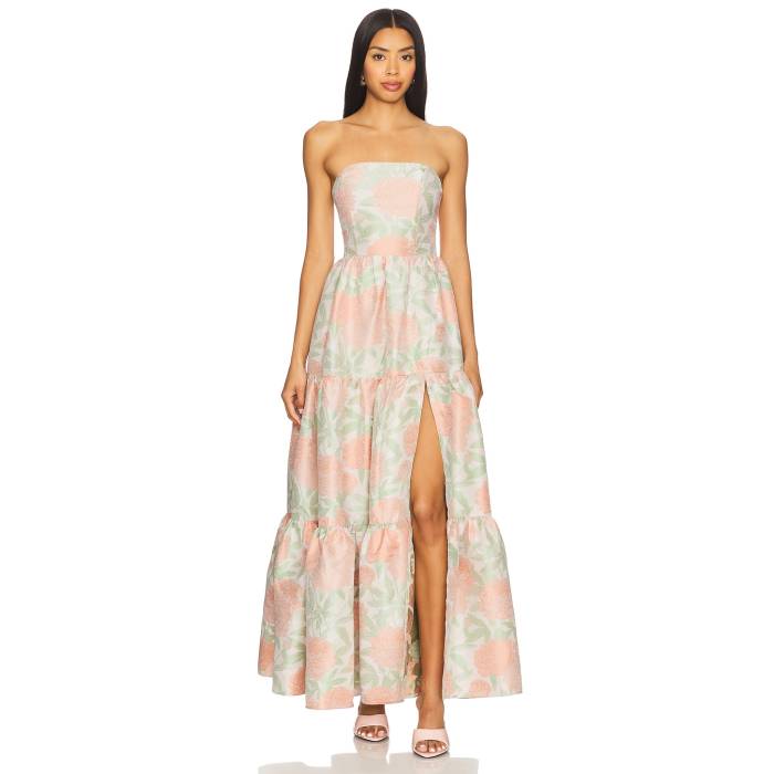 Elliatt 【 X Revolve Jacquard Gown Women Floral 】 レディース