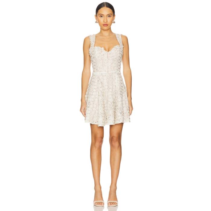 Elliatt 【 Cali Corset Mini Dress Women Ivory Gold 】 ドレス レディース アイボリー ゴールド｜スニケス