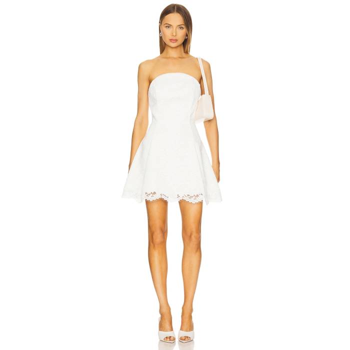 アマンダアプリチャード Amanda Uprichard 【 Romilly Dress Women White 】 お召しもの レディース 白いこと 白いこと