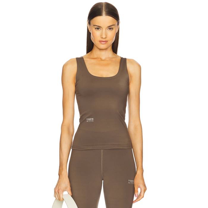 7 Days Active 【 Tank Top Women Major Brown 】 貯蔵タンクいの一番 レディース 赤銅色 赤銅色