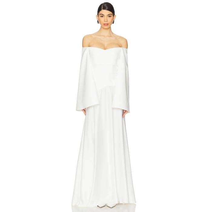 Solace London 【 Rina Maxi Dress Women Cream 】 お召しもの レディース 皮膚軟化剤