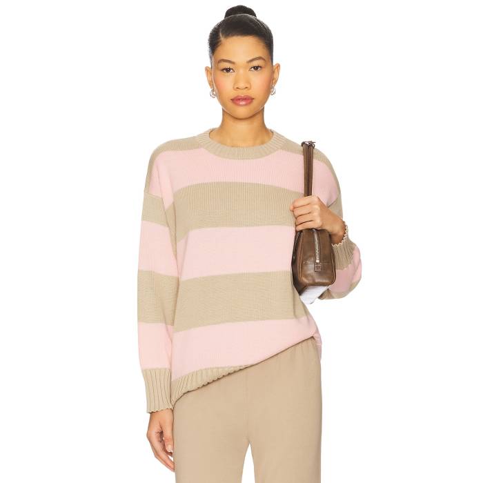 Donni. 【 Stripe Crewneck Sweater Women Shitake Ballerina 】 Stripe ストライプ トレーナー レディース バレリーナ|スニケス
