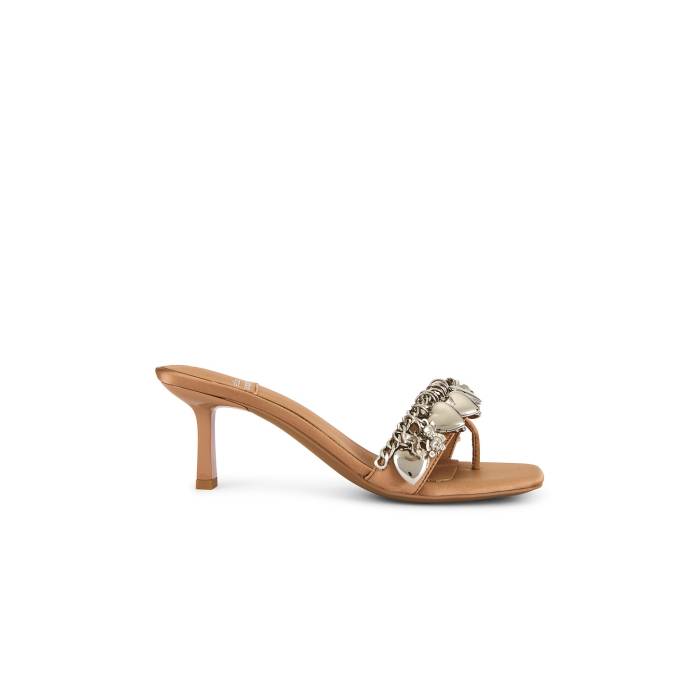 ジェフリーキャンベル Jeffrey Campbell 【 Capture Sandals Women Beige Satin Silver 】 サンダル レディース ベージュ 繻子 Silver しろがね色・しろがね色