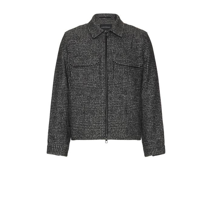 Club Monaco 【 Wool Short Jacket Men Black & White 】 Jacket ジャケット メンズファッション コート ジャケット メンズ 黒色 ブラック 白色 ホワイト