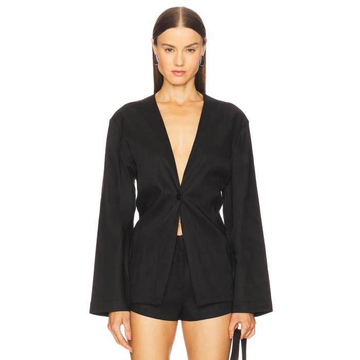 Eaves 【 Iyla Shirt Blazer Women Black 】 ブレイザー レディース 黒いこと 黒いこと