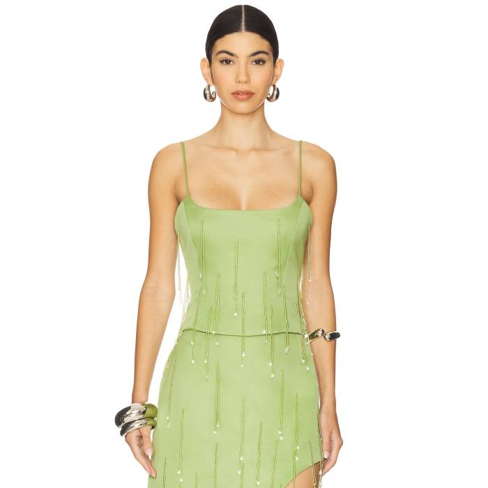 Delfi 【 Bijou Top Women Green 】 レディース green 緑・緑であること