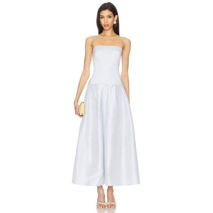 More To Come 【 Cambria Strapless Dress Women Baby Blue 】 ドレス レディース 青色 ブルー｜スニケス