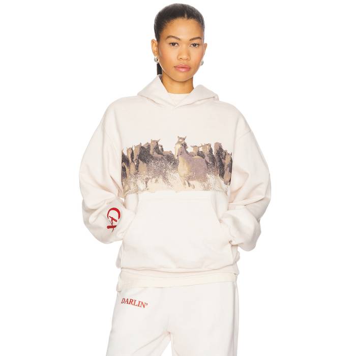 Darlin 【 Wild Hoodie Women Creme 】 wild ワイルド フーディー パーカー レディースファッション トップス パーカー レディース