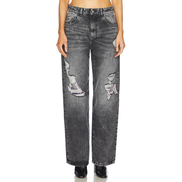 Icon Denim 【 Bea Daddy Wide Leg Jeans Women Black 】 ジーンズ レディースファッション ボトムス パンツ レディース 黒色 ブラック 26,100円