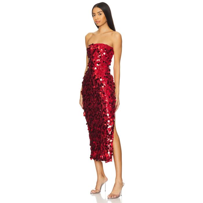 Runaway The Label 【 X Revolve Gabourne Dress Women Red 】 御召しもの レディース Red 赤・赤いこと