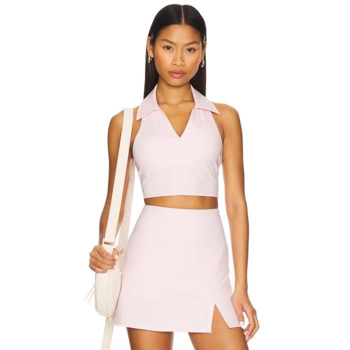 Wellbeing + Beingwell 【 Movewell Frankie Cropped Tank Women Baby Pink 】 貯蔵タンクいの一番 レディース pink サクラ色