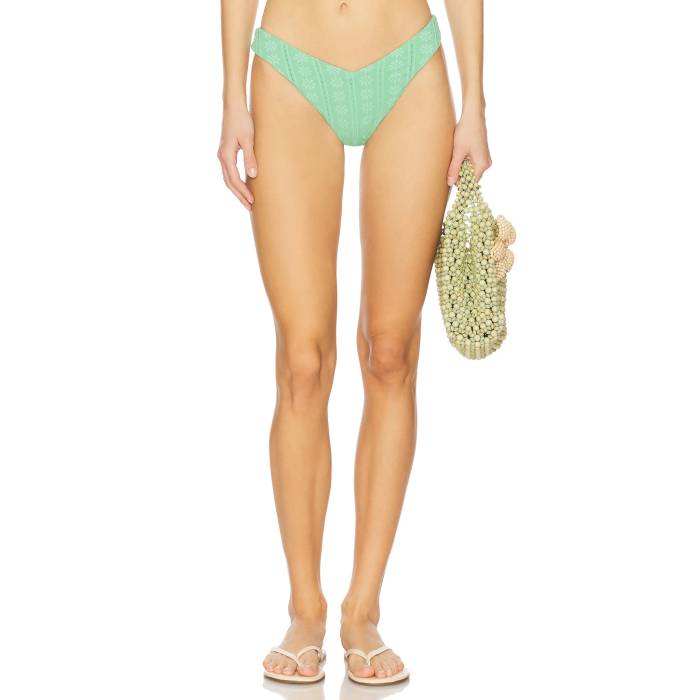 ビーチライオット Beach Riot 【 Vanessa Bikini Bottom Women Sage Bloom Jacquard 】 ズボン ボトムス レディース