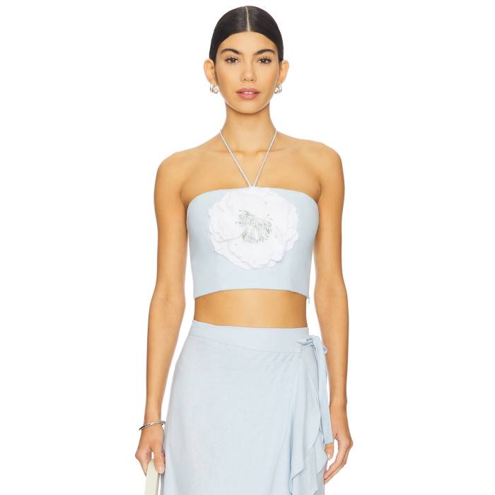 Rosewater House 【 Gol Bustier Top Women Blue & White 】 レディースファッション トップス タンクトップ レディース 青色 ブルー 白色 ホワイト