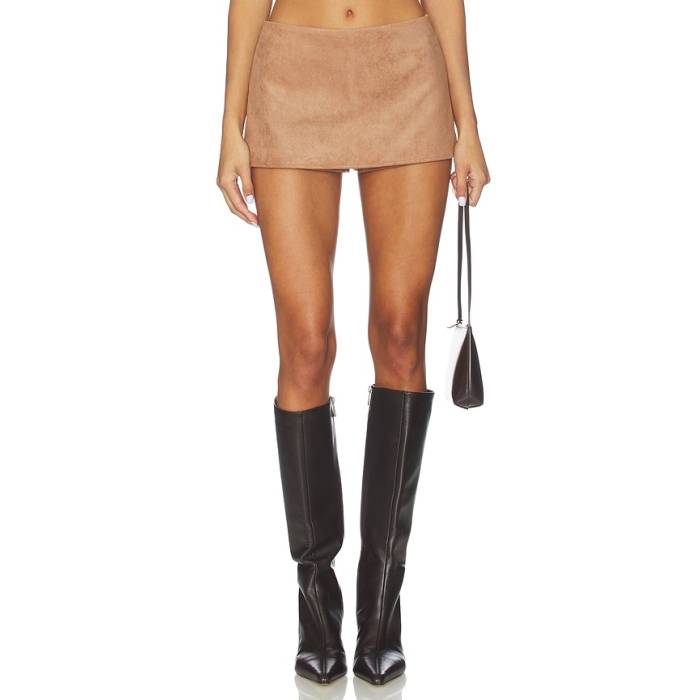 Tularosa 【 Noella Faux Suede Skort Women Golden Tan 】 スエード・スウェード レディース