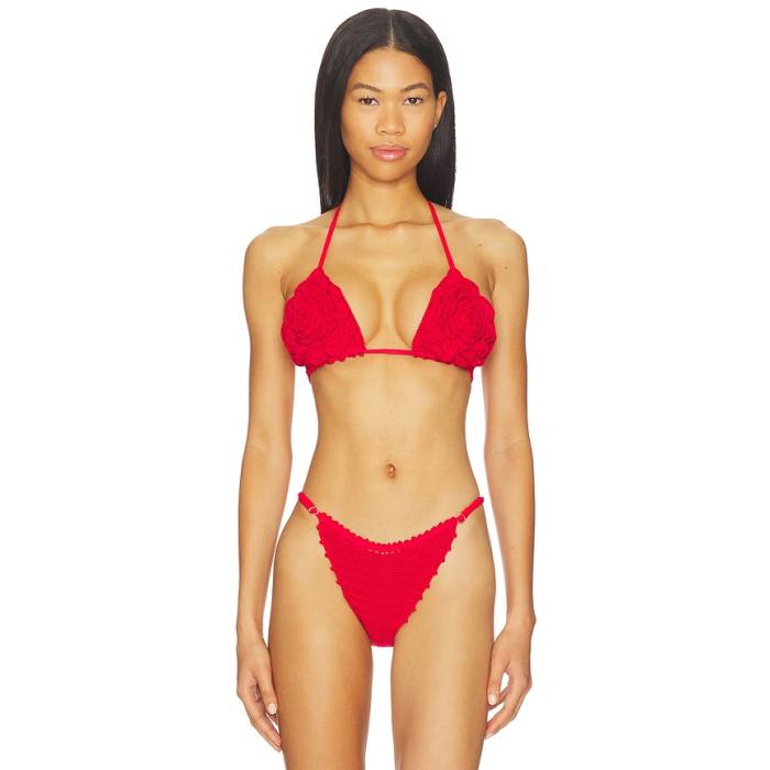 Capittana 【 Rose Bikini Top Women Red 】 Rose サクラ色 レディース Red 赤・赤いこと