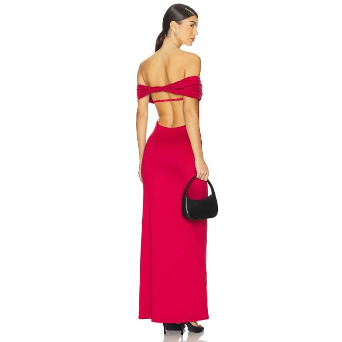 Nia 【 Evangeline Dress Women Crimson 】 御召しもの レディース クリムゾン