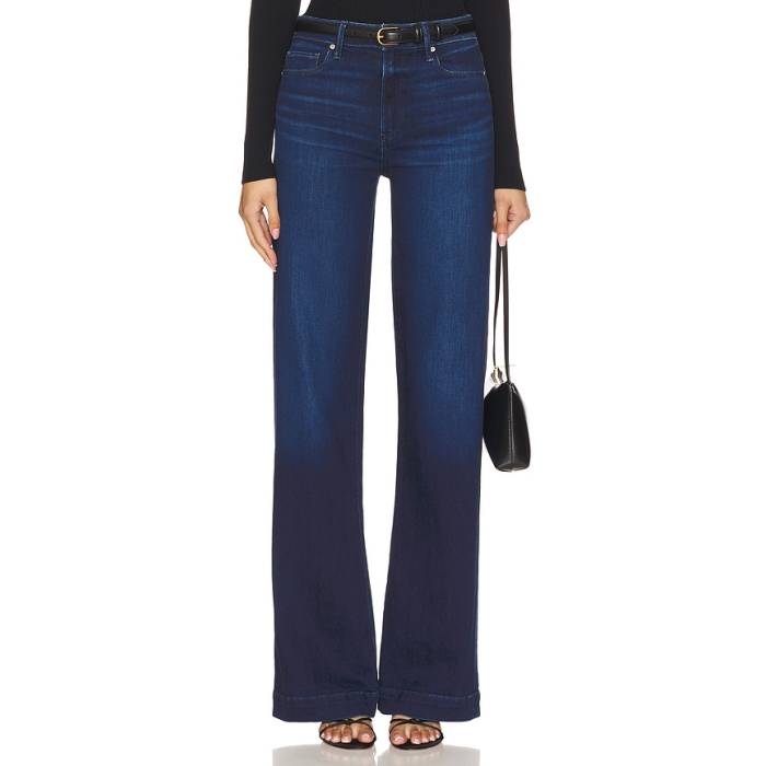 ペイジ Paige 【 Leena Petite Wide Leg Jeans Women Praline 】 【小さめ】 ジーンズ レディース