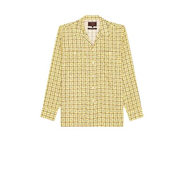 ビームス Beams Plus 【 Mil Open Collar Derby Tattersall Men Yellow 】 メンズ yellow 黄色・イエロー|スニケス