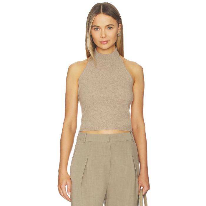 Nonchalant Label 【 Tulsa Cashmere Halter Women Taupe 】 レディース