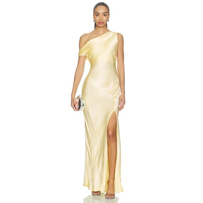 Bec + Bridge 【 Sol Asymmetric Maxi Dress Women Ice Yellow 】 お召しもの レディース yellow 黄味がかった・黄色