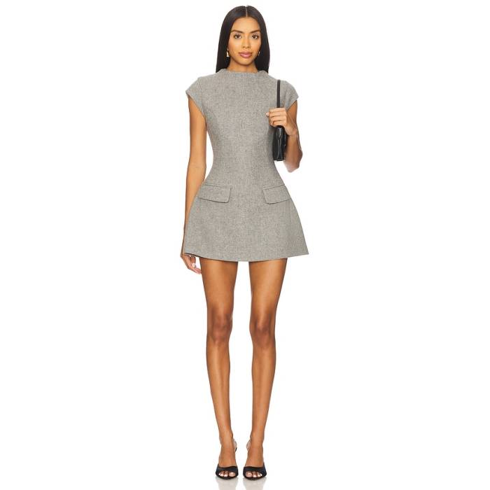 Line & Dot 【 Damson Mini Dress Women Grey 】 ドレス レディース 灰色 グレー|スニケス