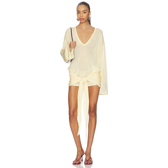 ジ・アティコ The Attico 【 Wrap Dress Women Ivory 】 wrap ラップ ドレス レディース アイボリー｜スニケス