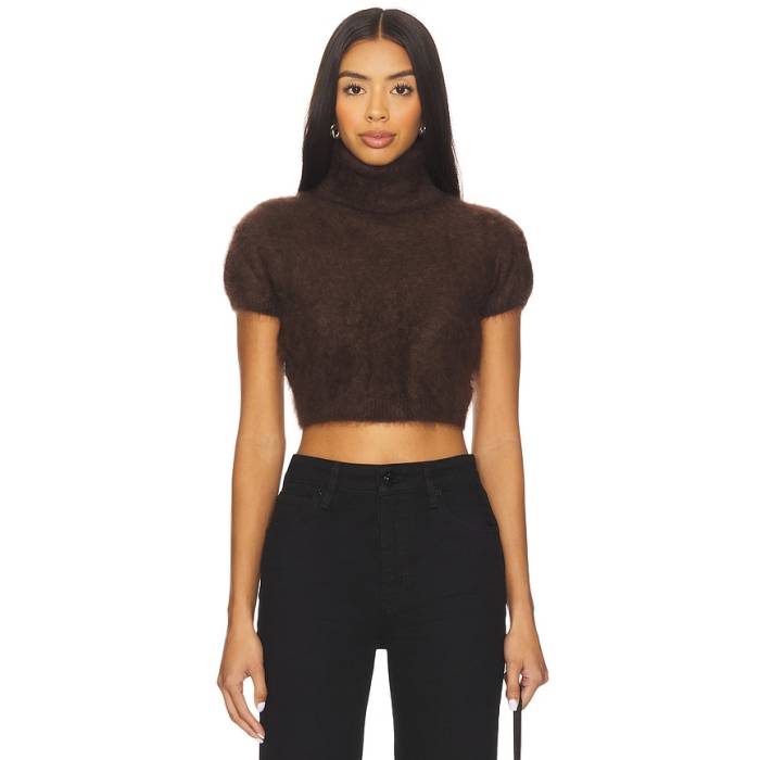 一こま Frame 【 The Teddy Turtleneck Women Coffee 】 レディース