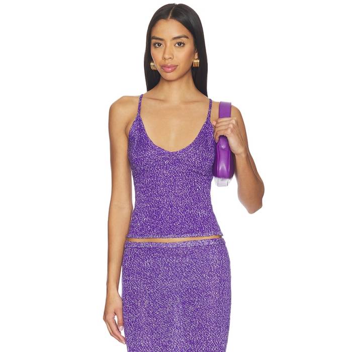 Asta Resort 【 Carolina Camisole Women Violet Sequin 】 カロライナ レディース 紫・相撲取り草