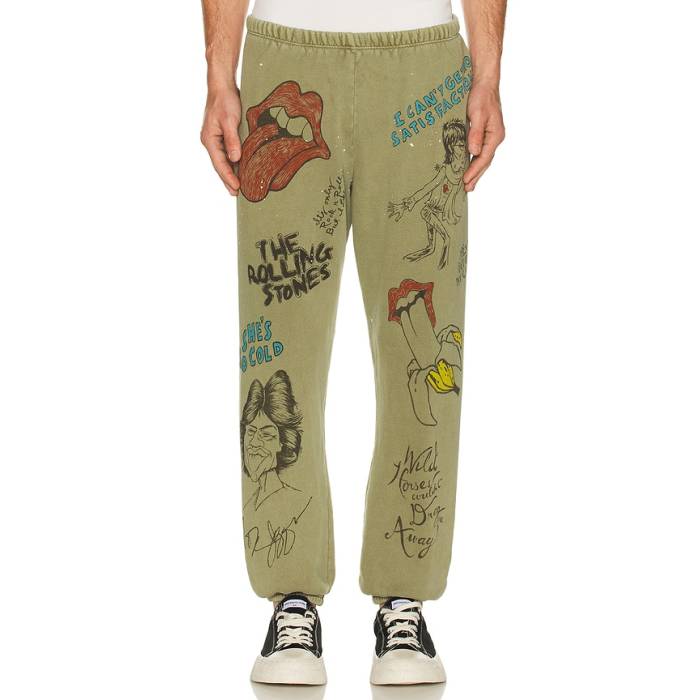 Madeworn 【 Rolling Stones Sketch P.e. Sweatpants Men Fatigue 】 ロングタイツ メンズ