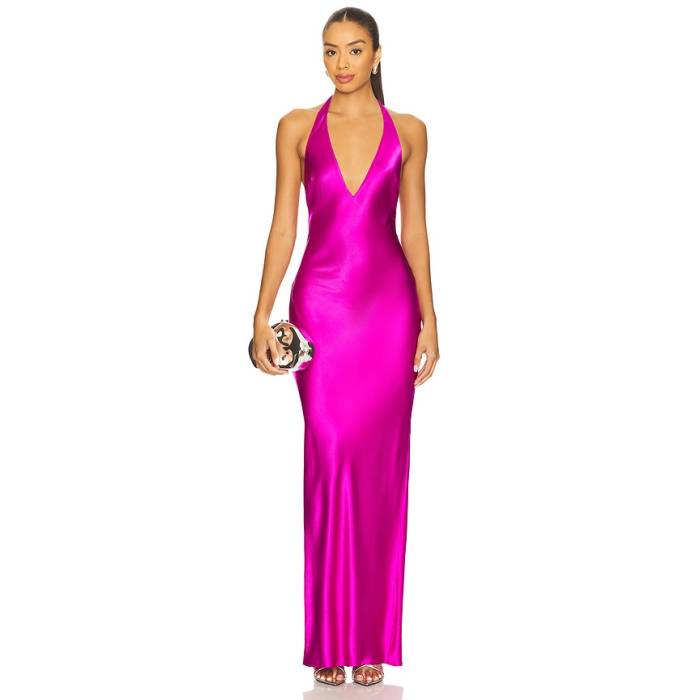 アマンダアプリチャード Amanda Uprichard 【 Bondi Maxi Dress Women New Orchid 】 お召しもの レディース