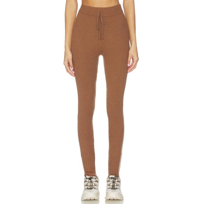 バーリー Varley 【 Aiden Knit Legging Women Cocoa Dust 】 編み物 レディース