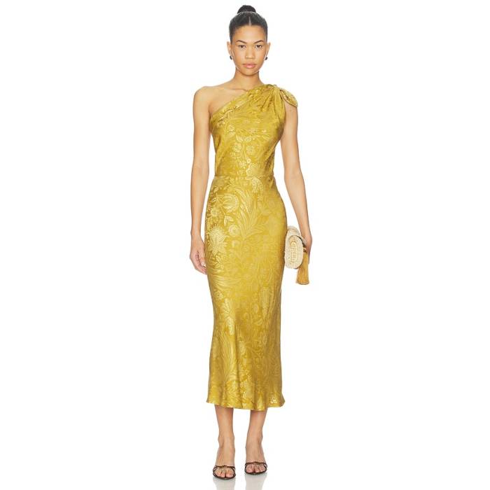 Veronica Beard 【 Grycen Dress Women Gold Ochre 】 御召しもの レディース ゴールド