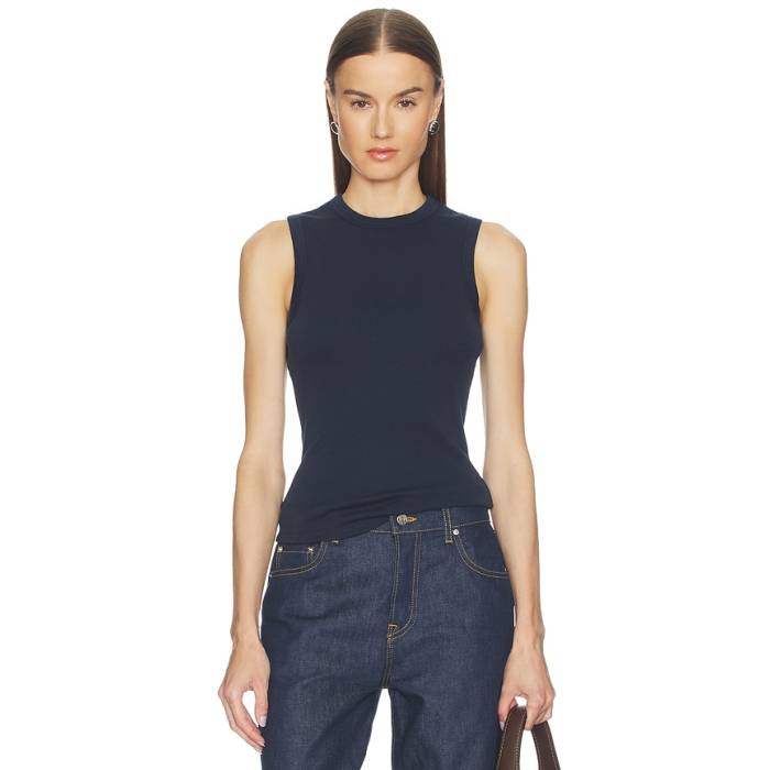Grlfrnd 【 Muscle Tank Women Navy 】 貯蔵タンクいの一番 レディース 紺色 米国海軍