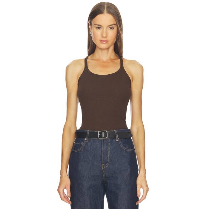 Grlfrnd 【 Slim Racer Tank Women Espresso 】 slim か細い 貯蔵タンクいの一番 レディース