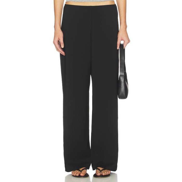 Donni. 【 The Crepe Simple Pant Women Jet 】 縮緬 ズボン下 レディース