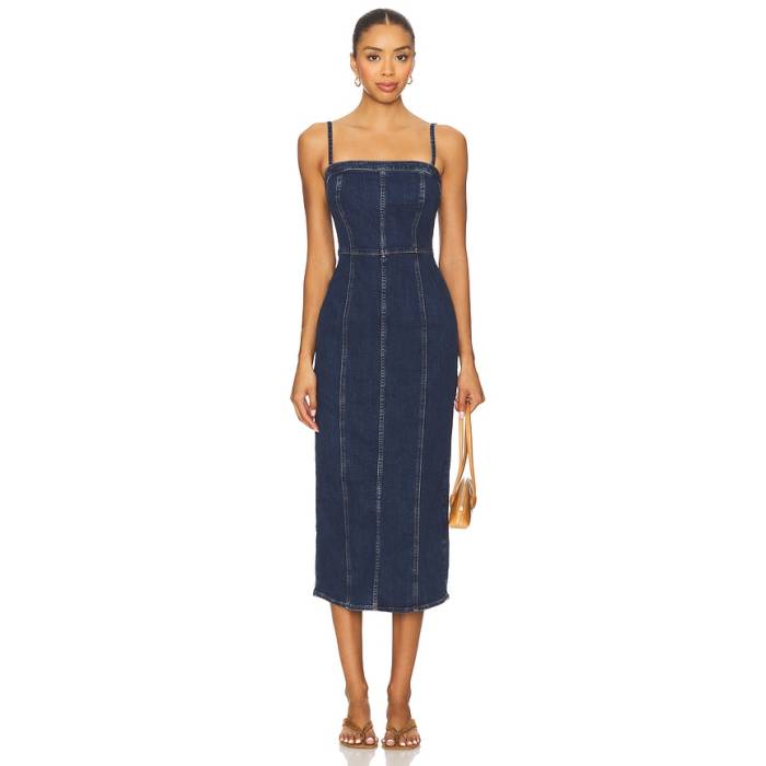 リーヴァイズジーンズ Levi\u0027s 【 Seamed Bustier Dress Women Retro Stone 】 お召しもの レディース レトロ