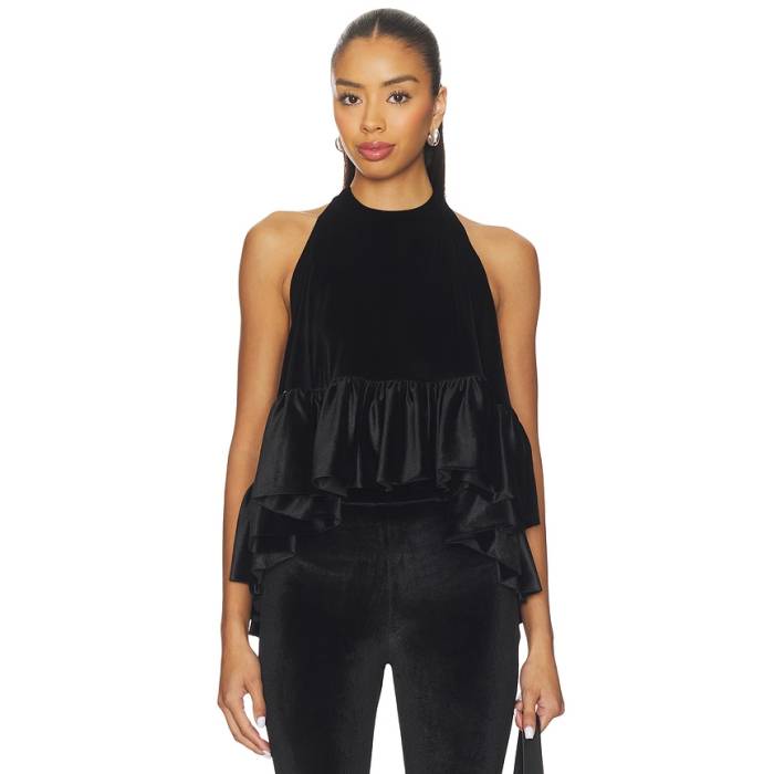 Azeeza 【 Winston Velvet Top Women Black 】 レディース 黒いこと 黒いこと