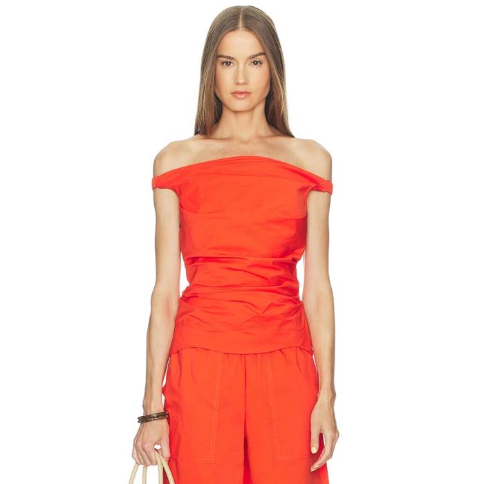 Simkhai 【 Maisel Cotton Draped Top Women Lobster 】 レディース