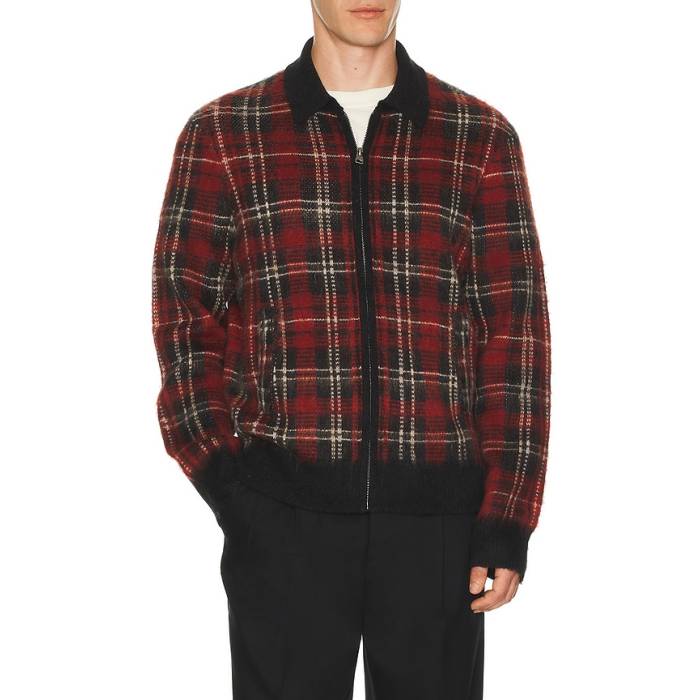 オールセインツ Allsaints 【 Nettle Cardigan Men Red 】 ジレー メンズ Red 赤・赤いこと