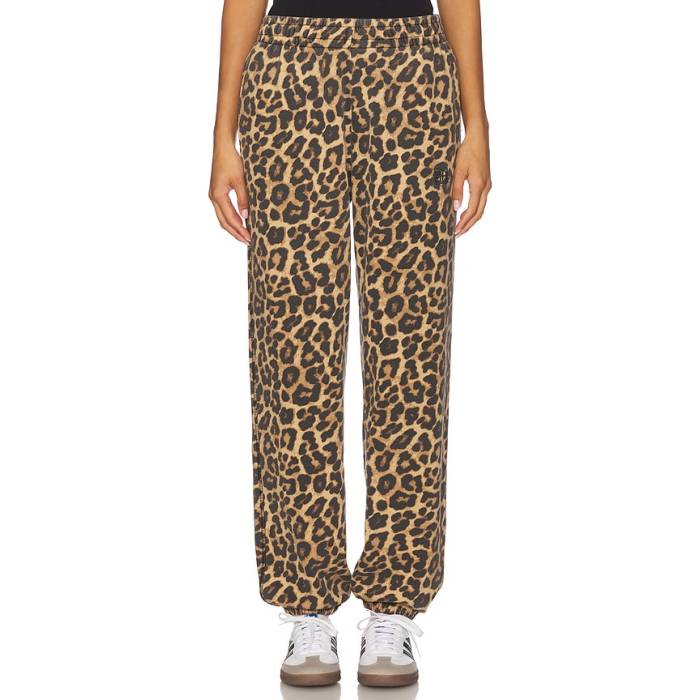 Anine Bing 【 Karter Jogger Women Leopard 】 ジョガーパンツ レディース ヒョウ柄 レオパード